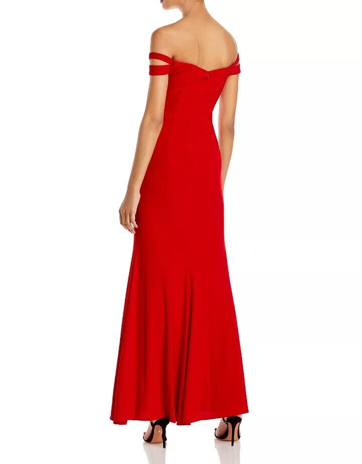 AQUA Off-The-Shoulder Gown - 100% Exclusive Red SIZE 10