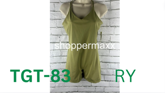 Women's Short Bodysuit - All in Motion, Olive Green, Size- Large