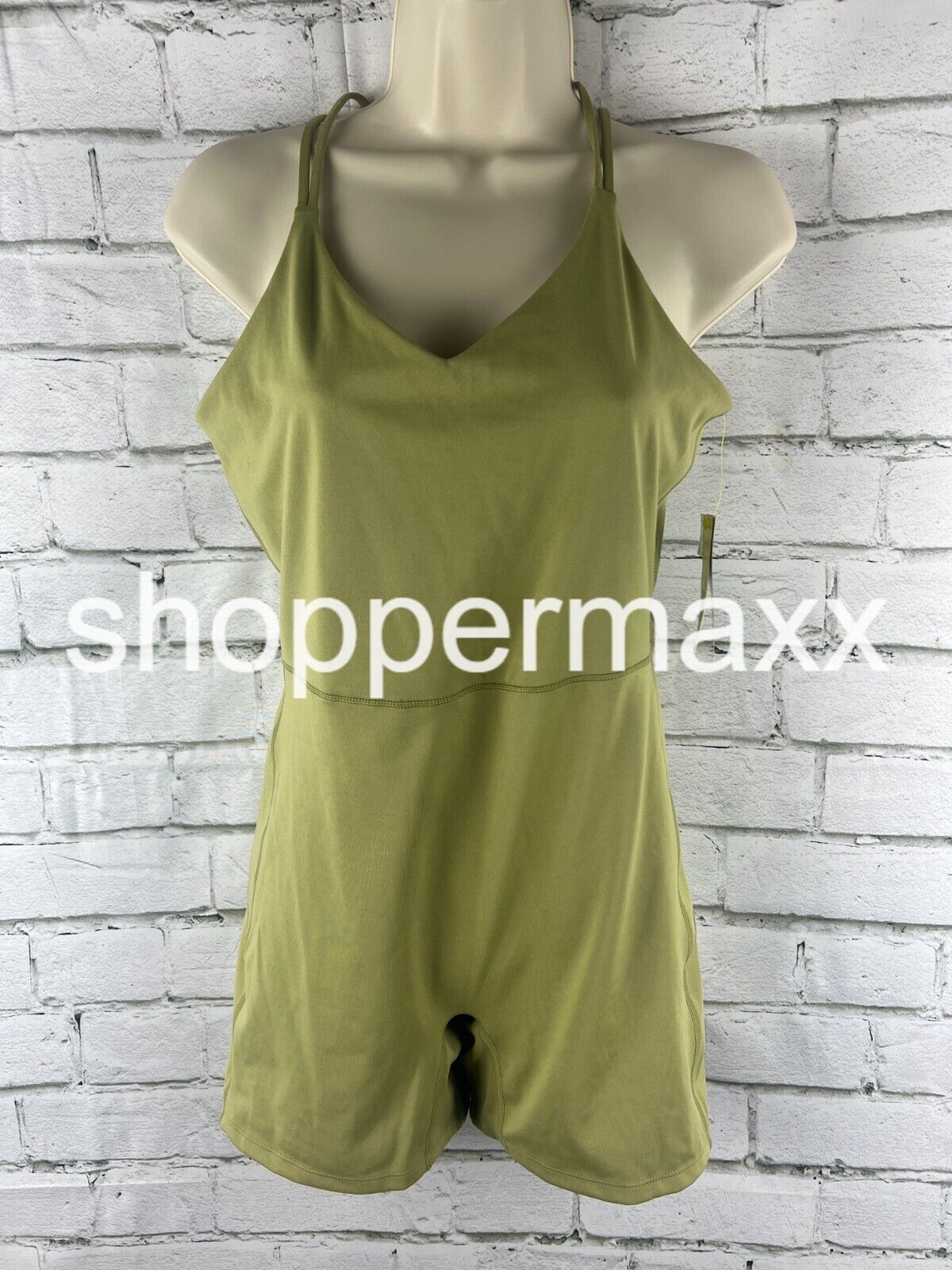 Women's Short Bodysuit - All in Motion, Olive Green, Size- Large