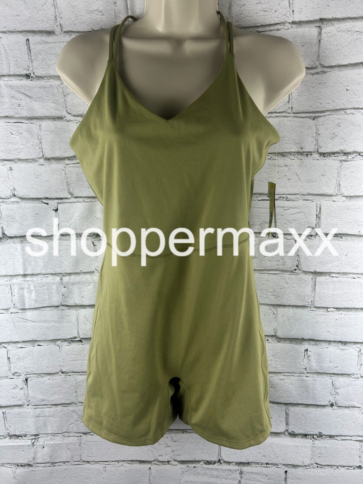 Women's Short Bodysuit - All in Motion, Olive Green, Size- Large