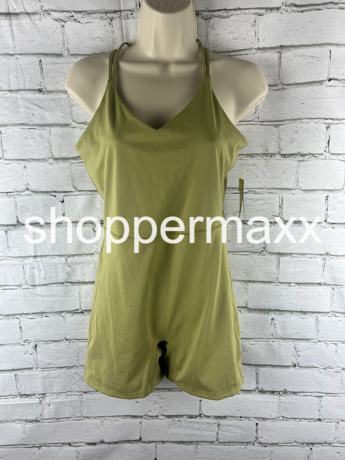 Women's Short Bodysuit - All in Motion, Olive Green, Size- Large