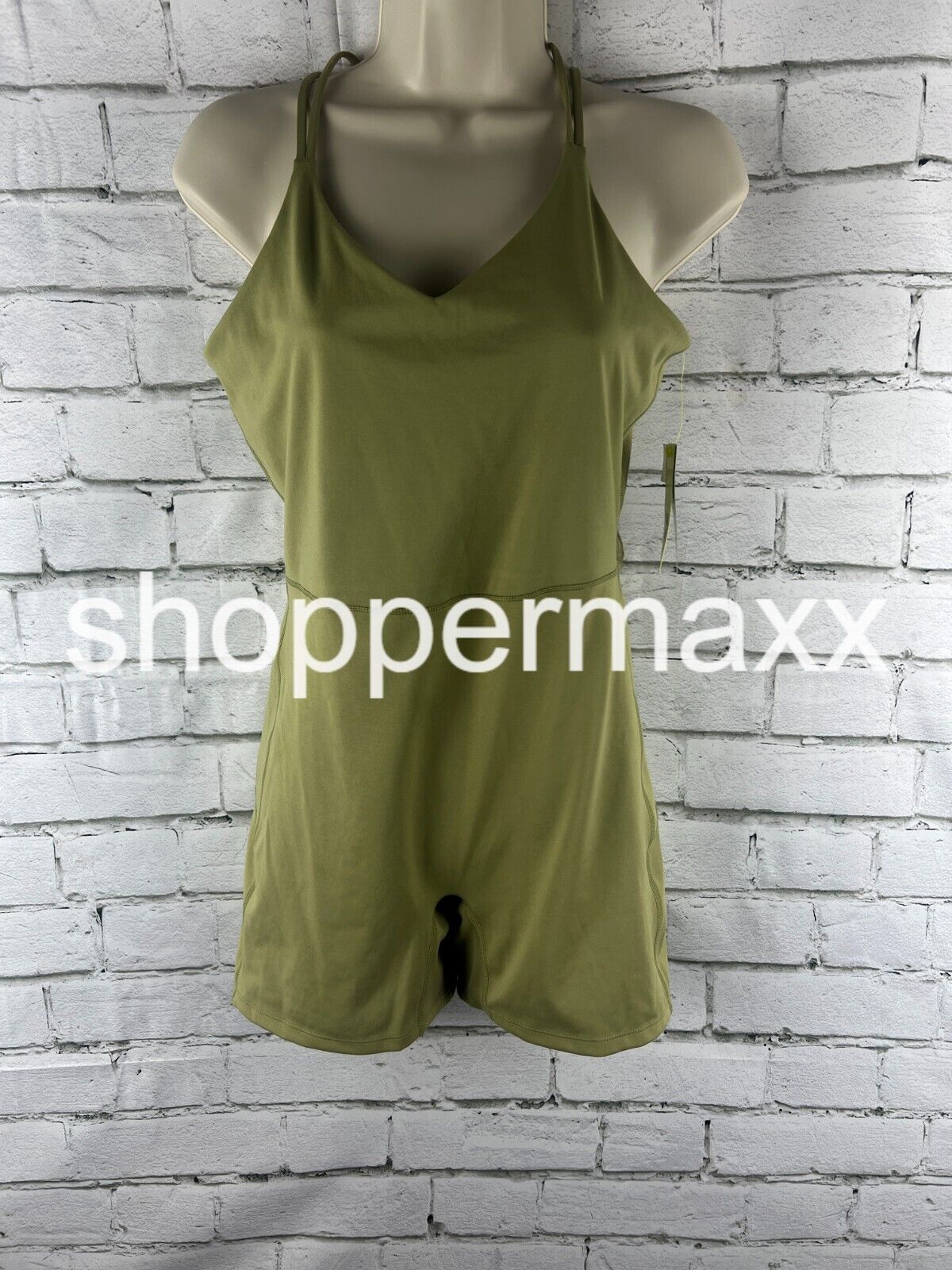 Women's Short Bodysuit - All in Motion, Olive Green, Size- Large