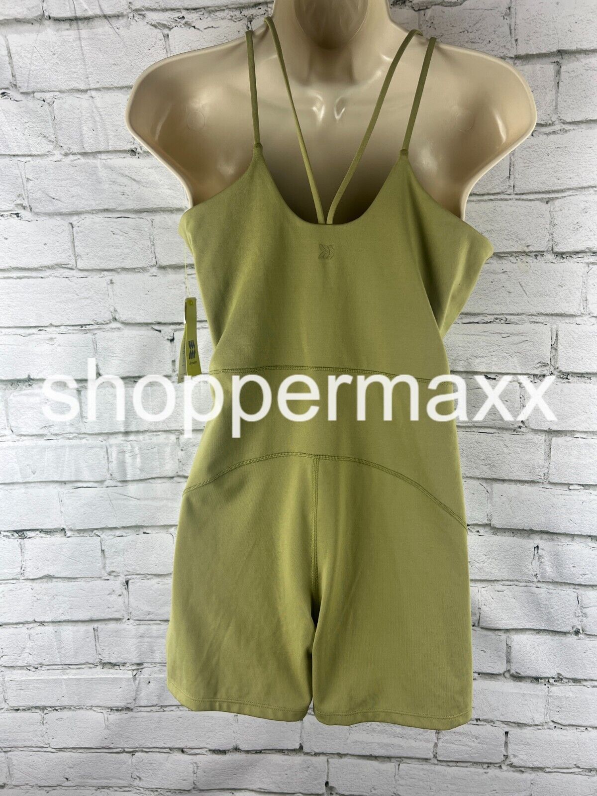 Women's Short Bodysuit - All in Motion, Olive Green, Size- Large