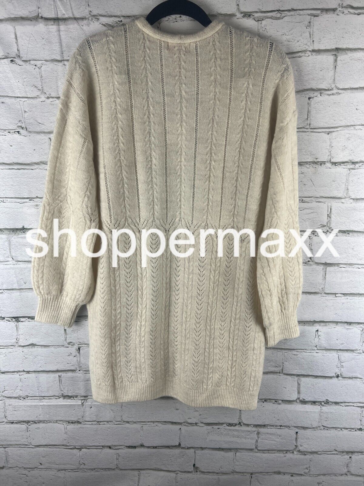 Women's Cable Pointelle Cardigan - Knox Rose, Heather Cream, Size- Small