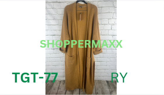 Women's Open-Front Oversized Duster - Wild Fable, Color-Brown, Size- XL
