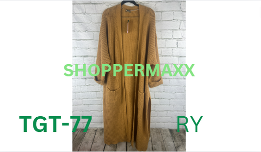 Women's Open-Front Oversized Duster - Wild Fable, Color-Brown, Size- XL
