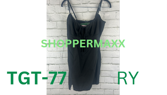Women's Ruched Linen Slip Dress - Wild Fable, Color- Black, Size- SMALL