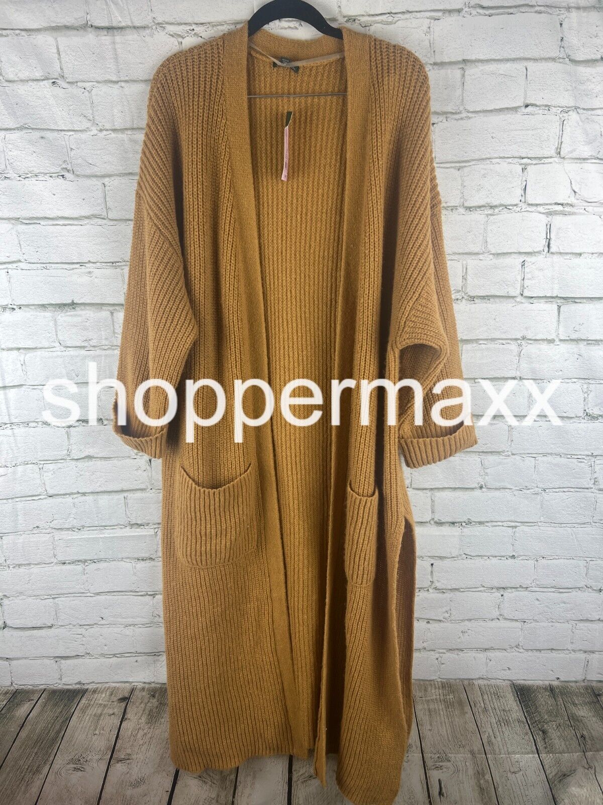 Women's Open-Front Oversized Duster - Wild Fable, Color-Brown, Size- XL