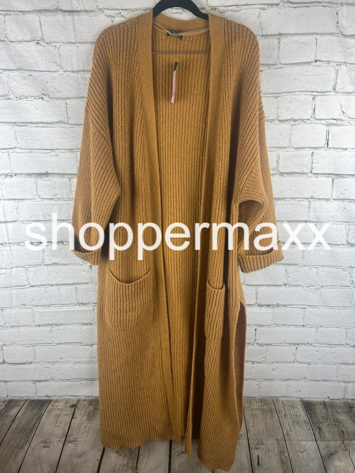 Women's Open-Front Oversized Duster - Wild Fable, Color-Brown, Size- XL