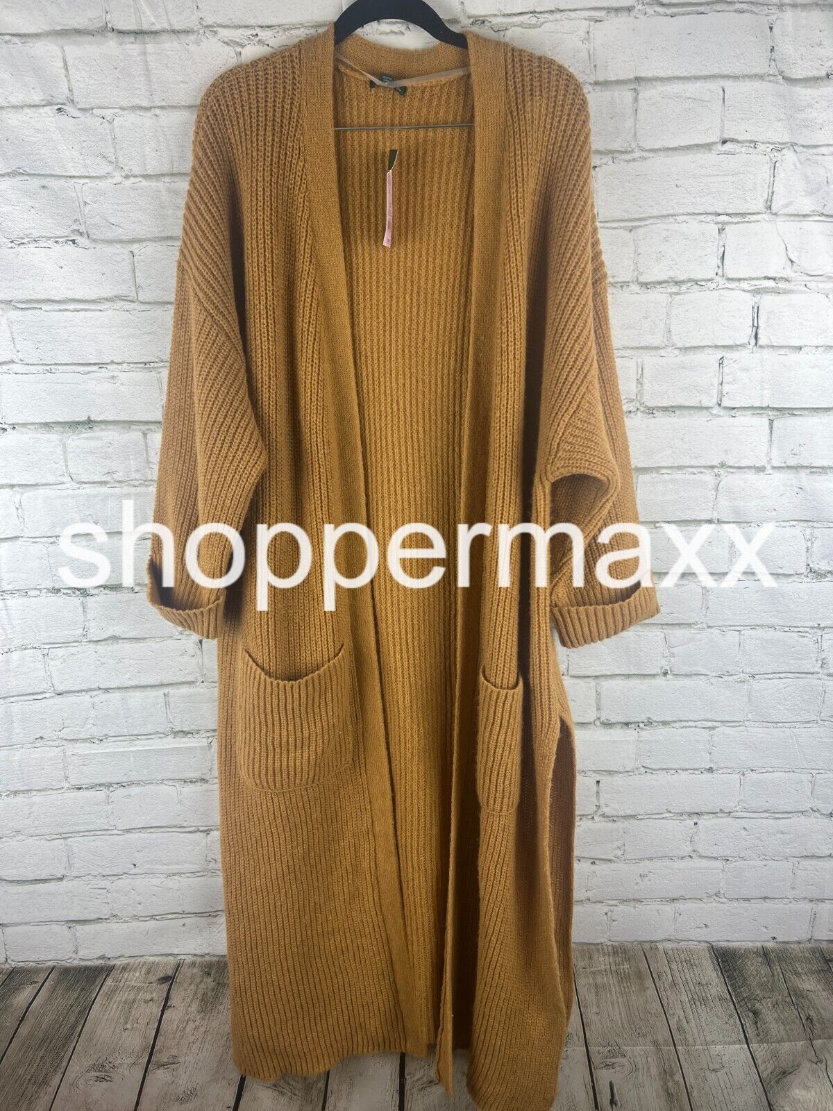 Women's Open-Front Oversized Duster - Wild Fable, Color-Brown, Size- XL