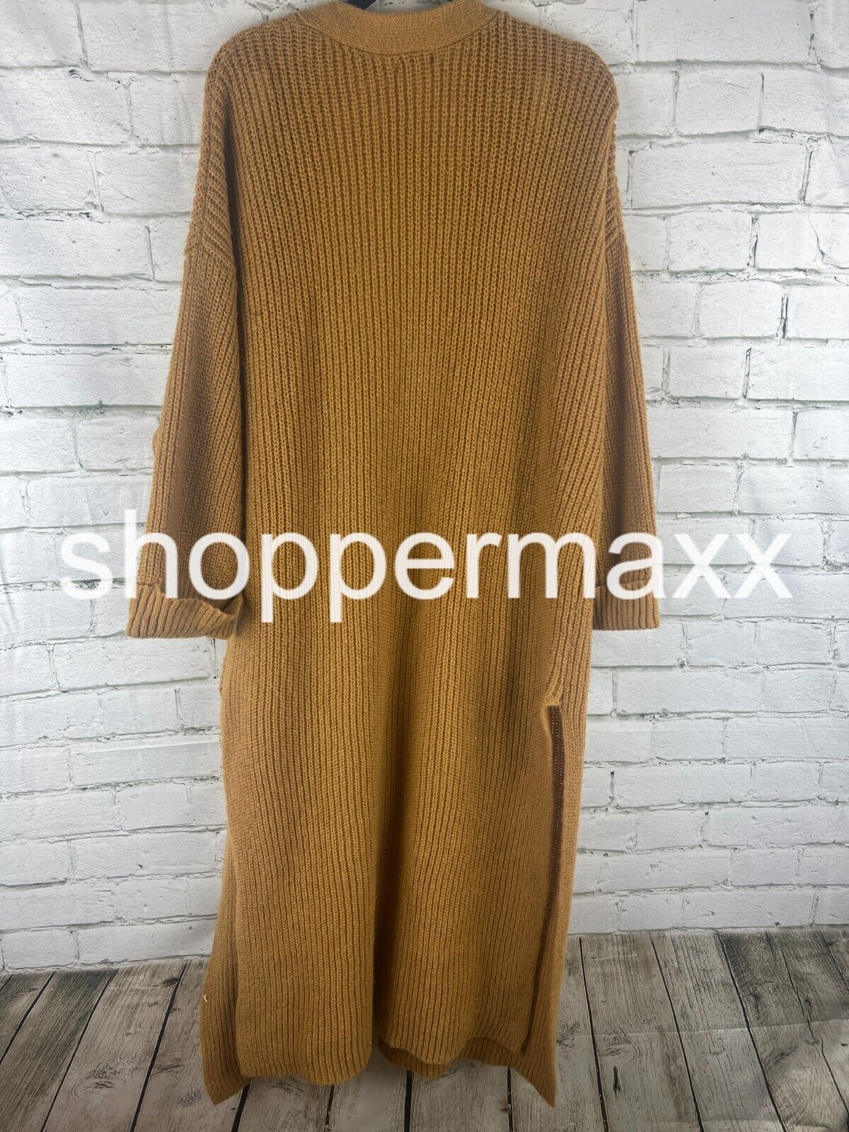 Women's Open-Front Oversized Duster - Wild Fable, Color-Brown, Size- XL
