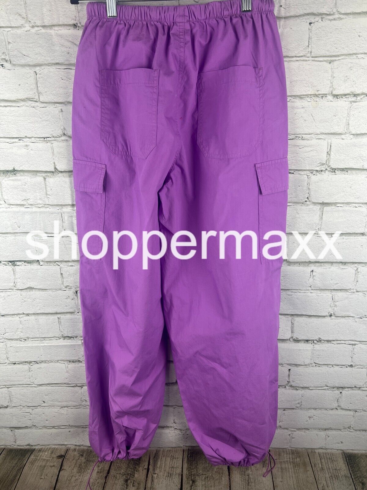 Women's High-Rise Cargo Parachute Pants - Wild Fable, Lavender, Size-X-Small