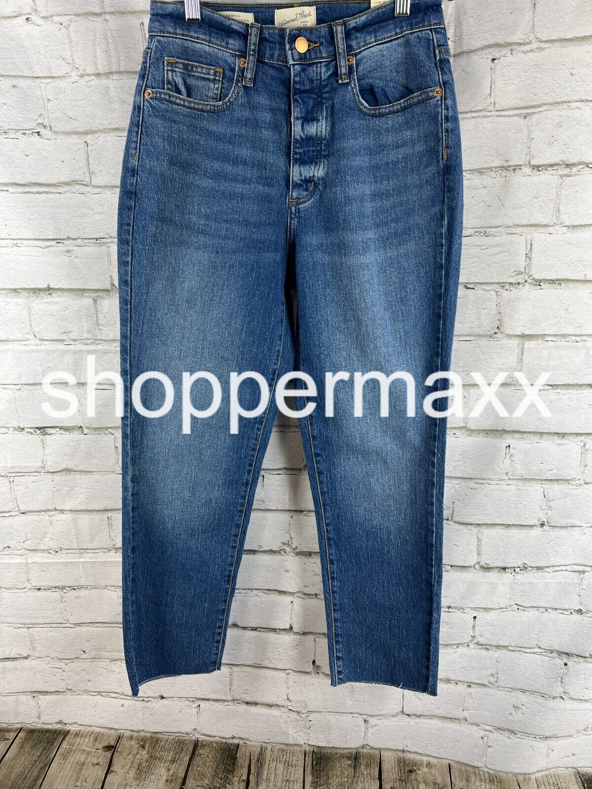 Women's High-Rise 90's Slim Jeans - Universal Thread, Medium Wash, Size- 4SHORT