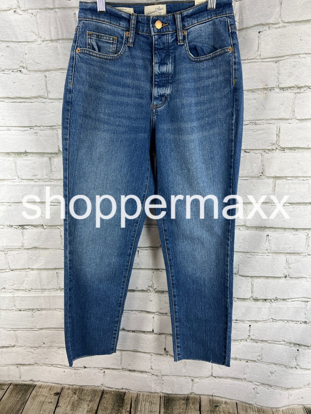 Women's High-Rise 90's Slim Jeans - Universal Thread, Medium Wash, Size- 4SHORT