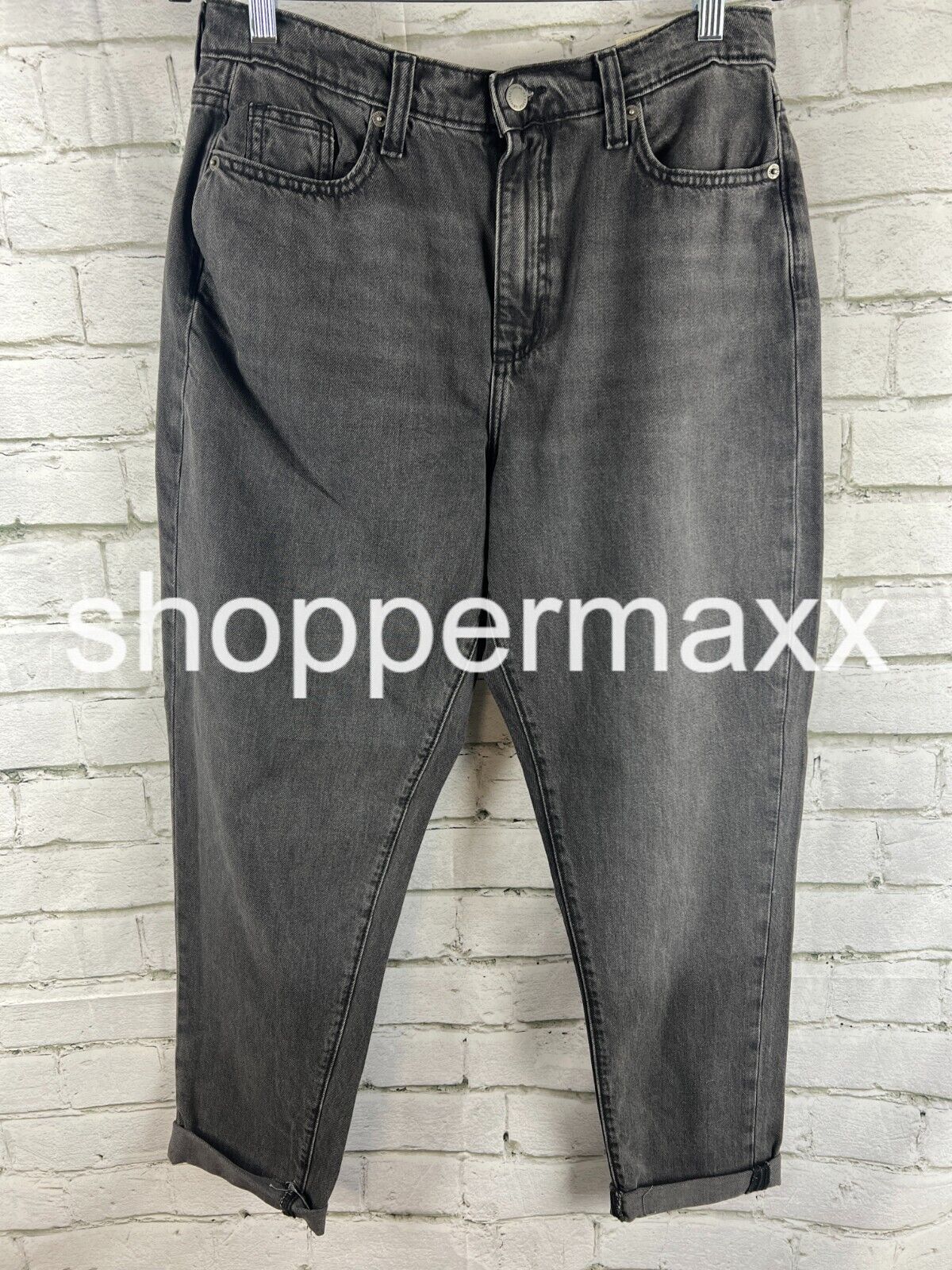 Women's High-Rise Boyfriend Jeans - Universal Thread, Black Wash, Size- 6