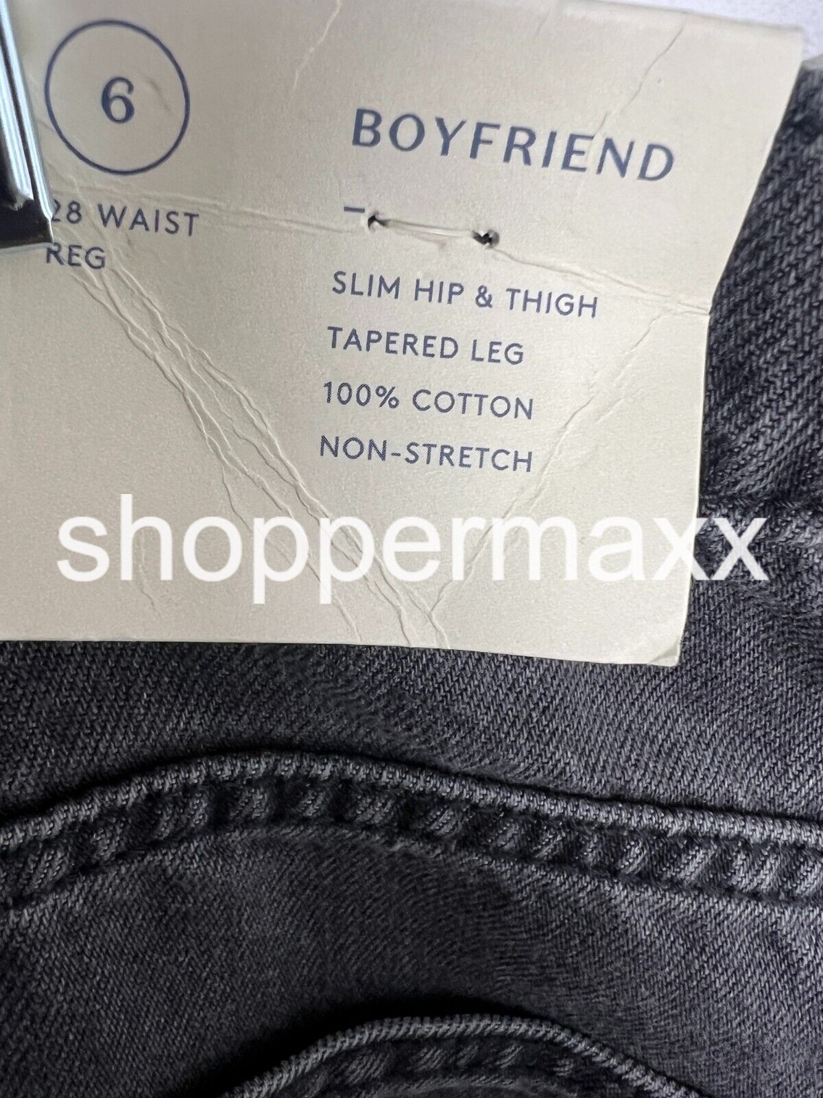 Women's High-Rise Boyfriend Jeans - Universal Thread, Black Wash, Size- 6