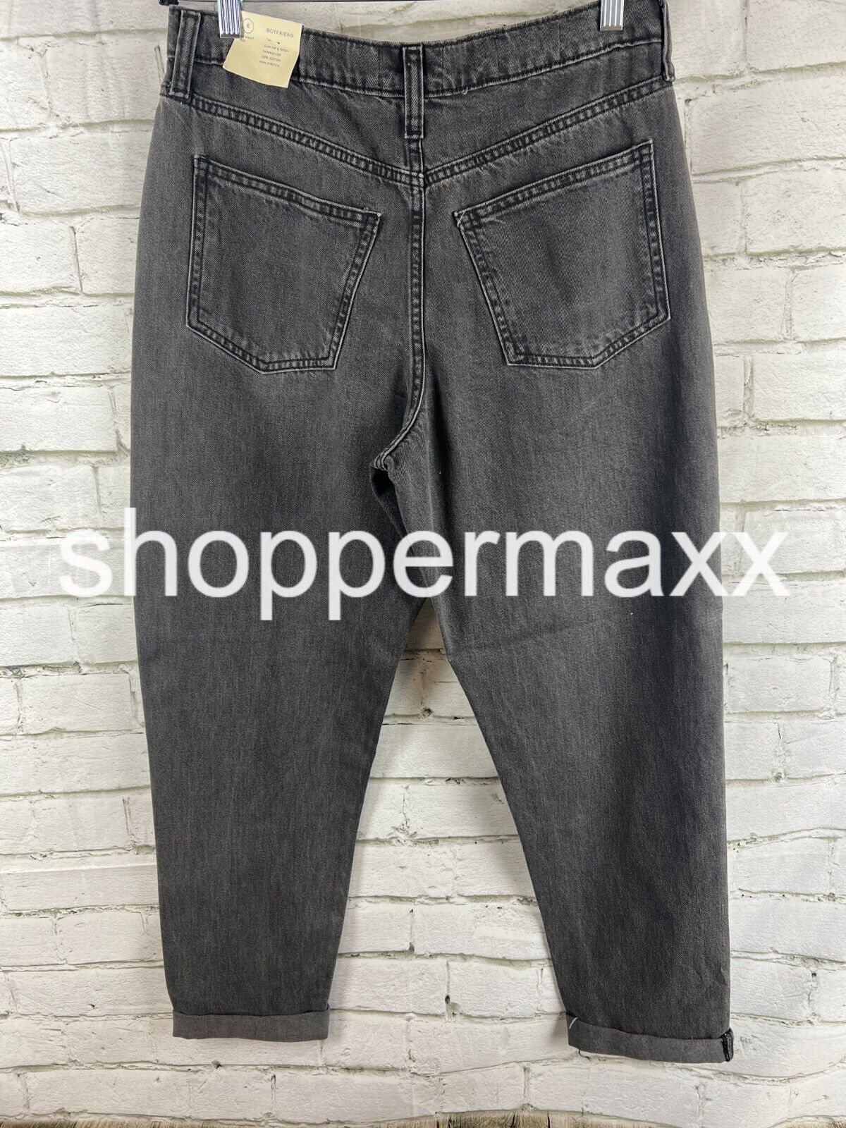 Women's High-Rise Boyfriend Jeans - Universal Thread, Black Wash, Size- 6