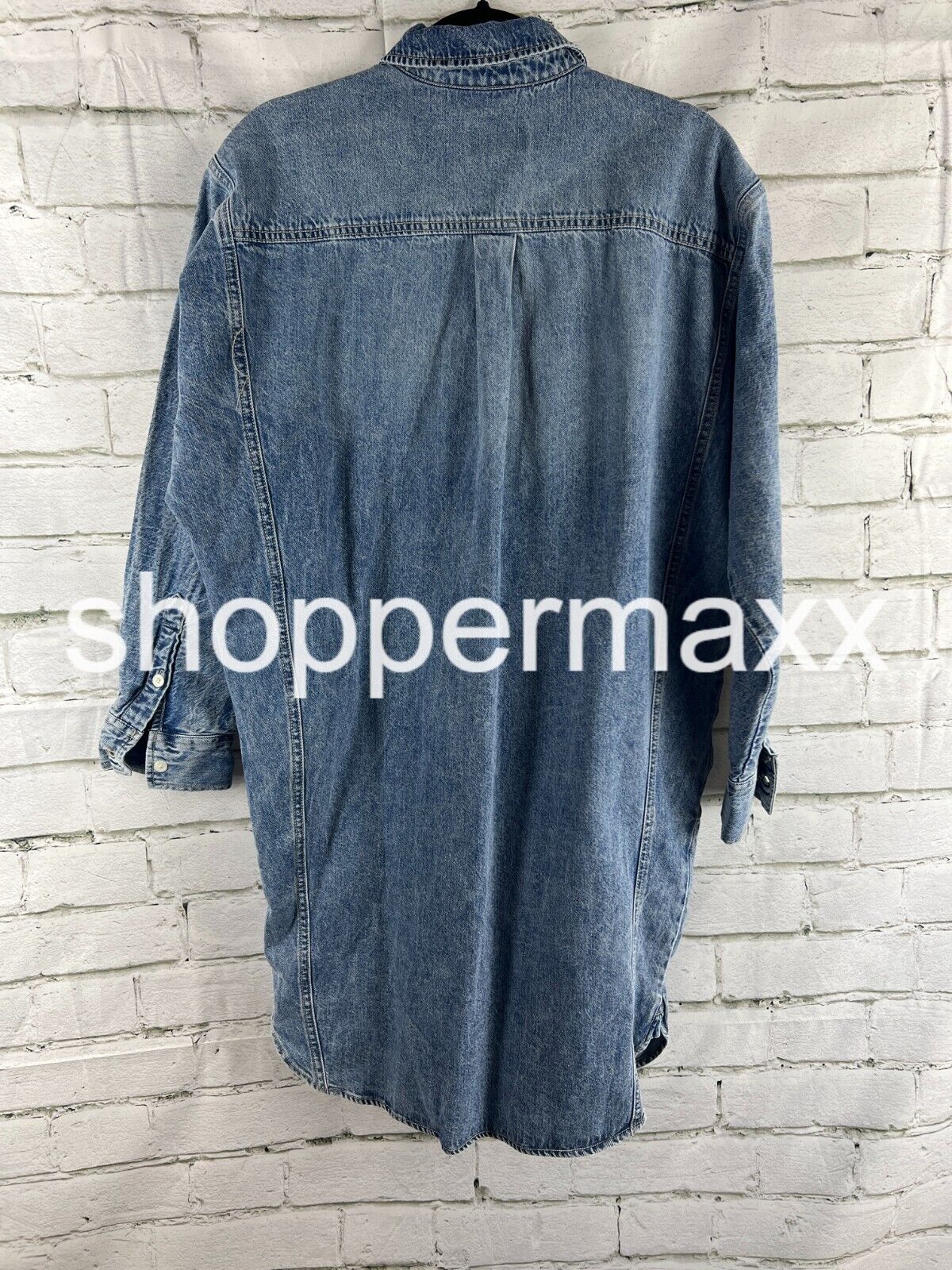 Women's Long Sleeve Denim Mini Shirtdress - Universal Thread, Color- Blue, XS