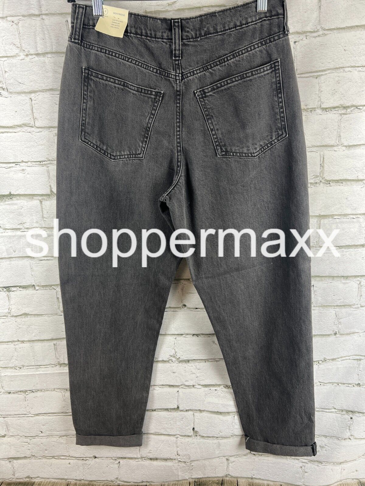 Women's High-Rise Boyfriend Jeans - Universal Thread, Black Wash, Size- 6