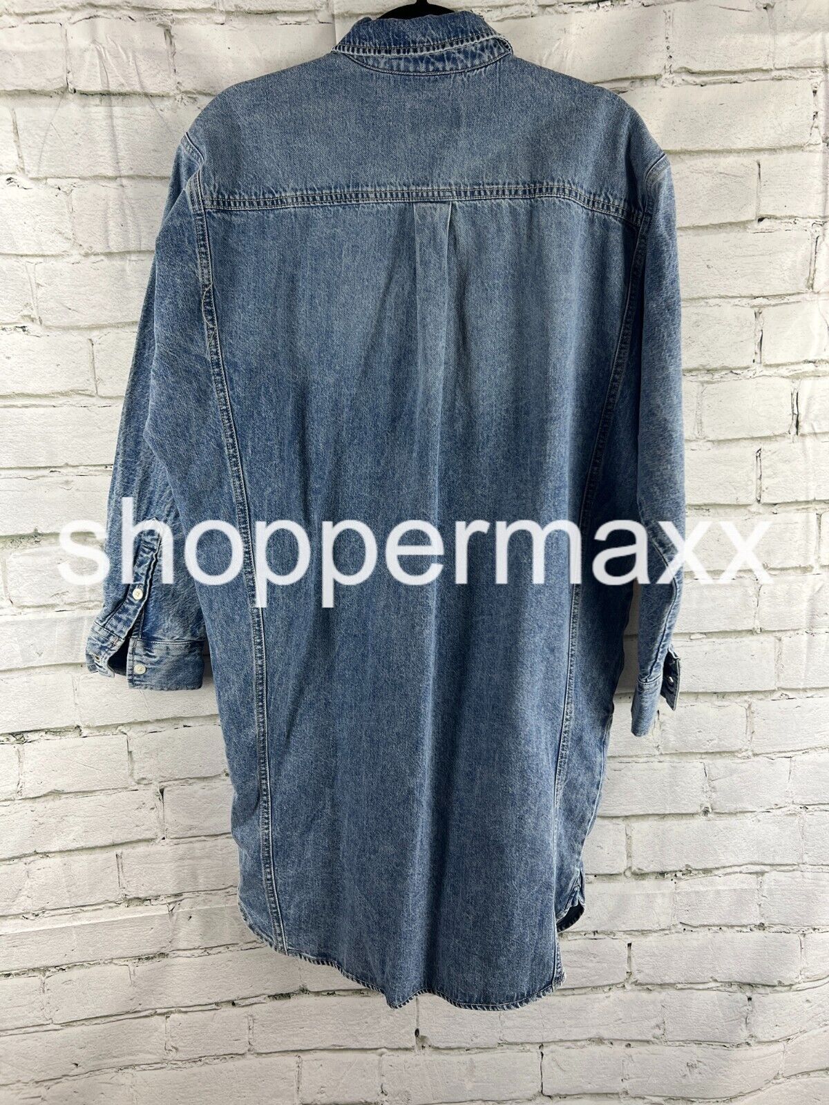 Women's Long Sleeve Denim Mini Shirtdress - Universal Thread, Color- Blue, XS