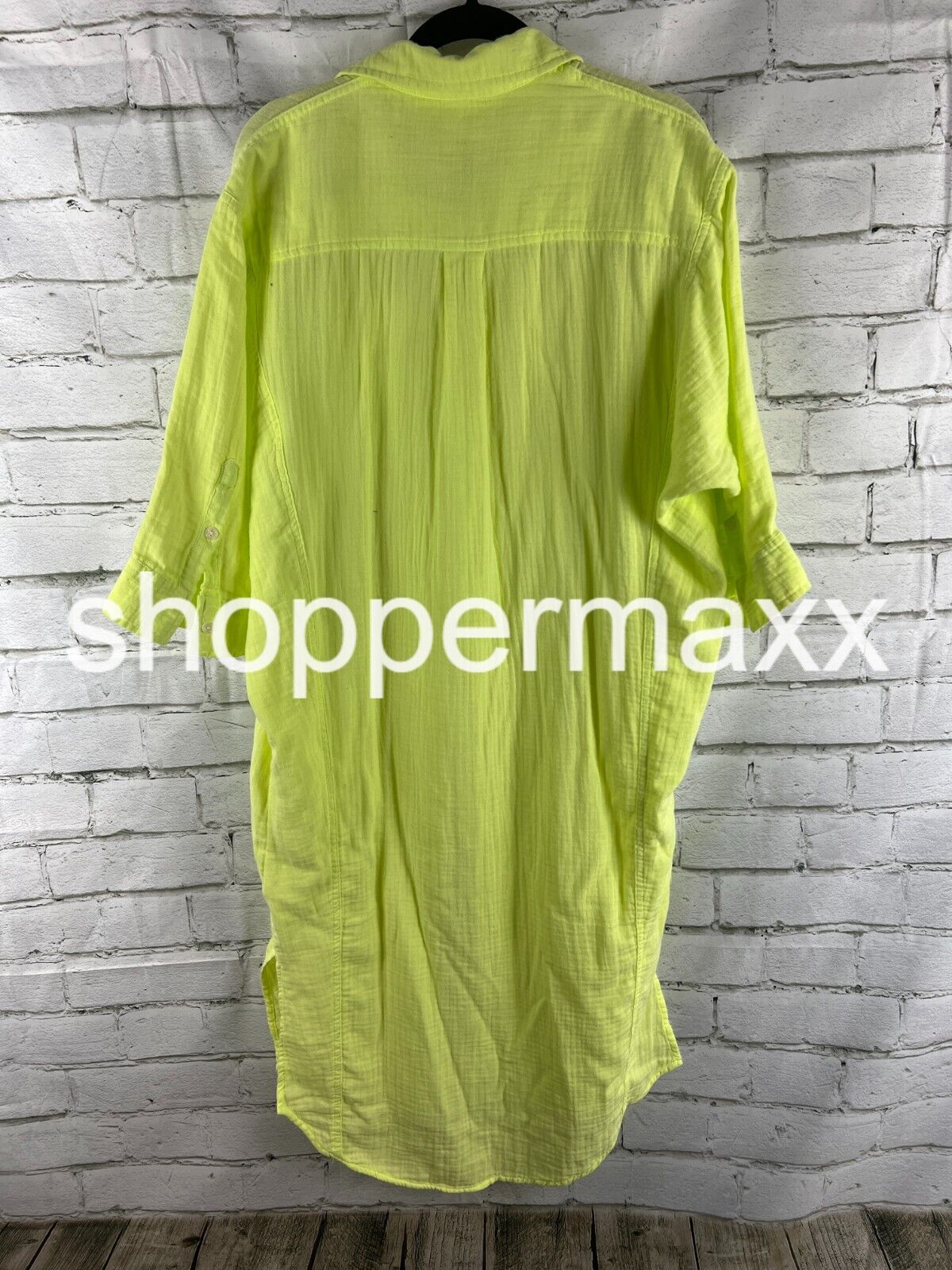 Women's 3/4 Sleeve Shirtdress - Universal Thread, Lime Green, Size-X-Small