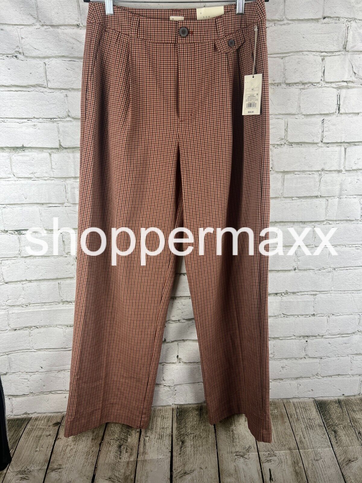 Women's High-Rise Relaxed Fit Full Length Baggy Wide Leg Trousers -A New Day, 10