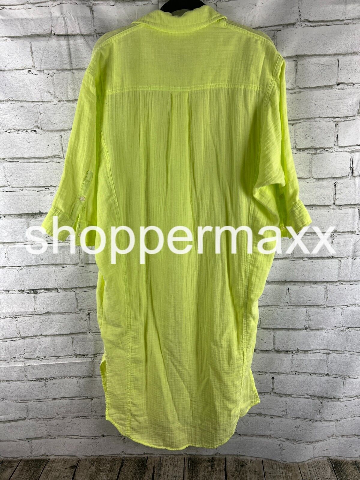 Women's 3/4 Sleeve Shirtdress - Universal Thread, Lime Green, Size-X-Small
