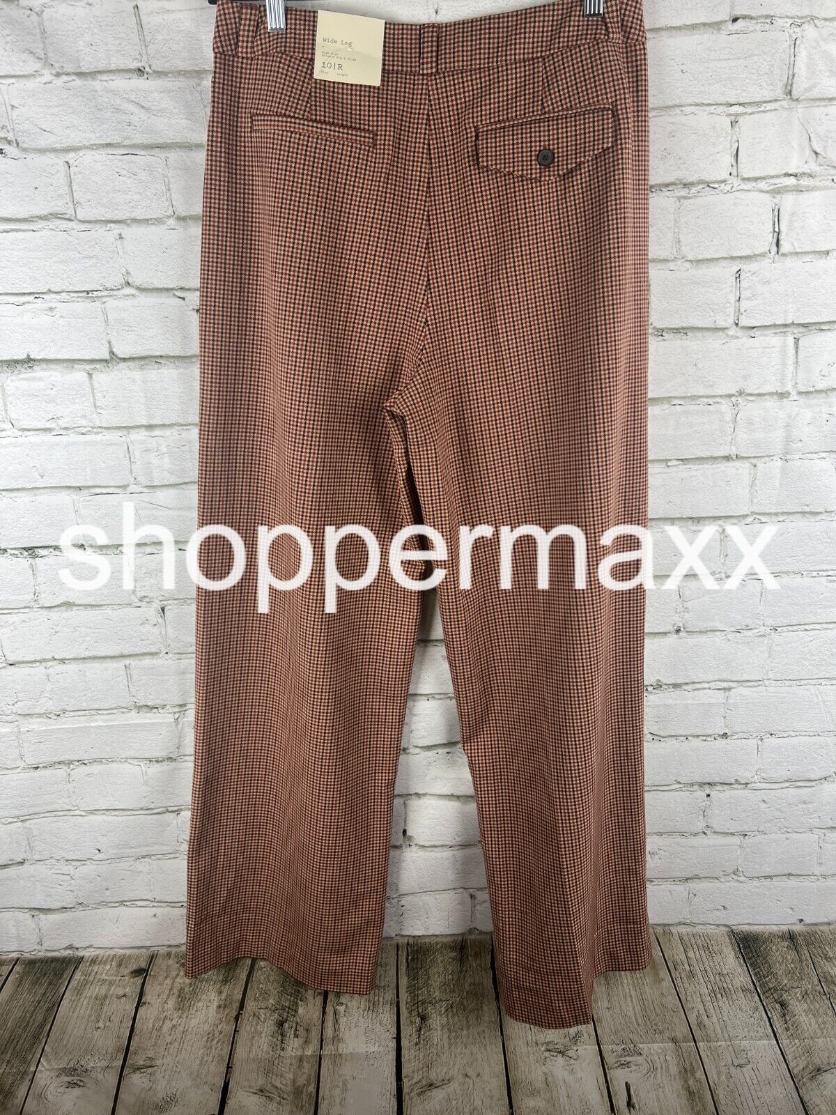 Women's High-Rise Relaxed Fit Full Length Baggy Wide Leg Trousers -A New Day, 10