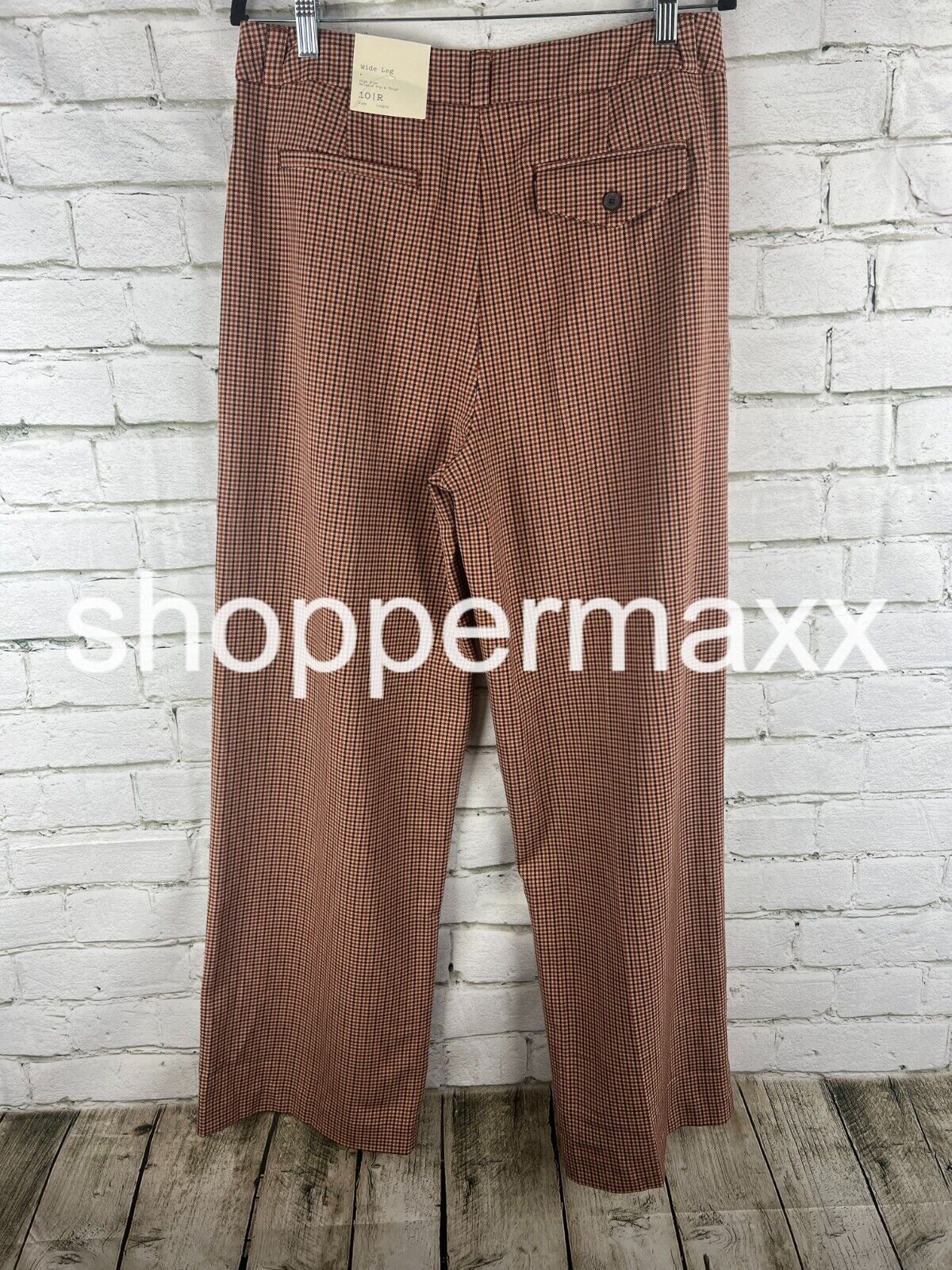 Women's High-Rise Relaxed Fit Full Length Baggy Wide Leg Trousers -A New Day, 10