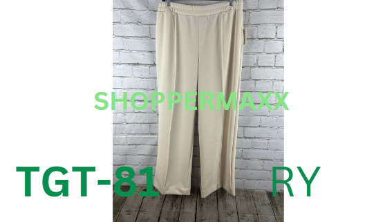Women's High-Rise Full Jogger Knit Pants - A New Day, Color- Cream, Size- Large