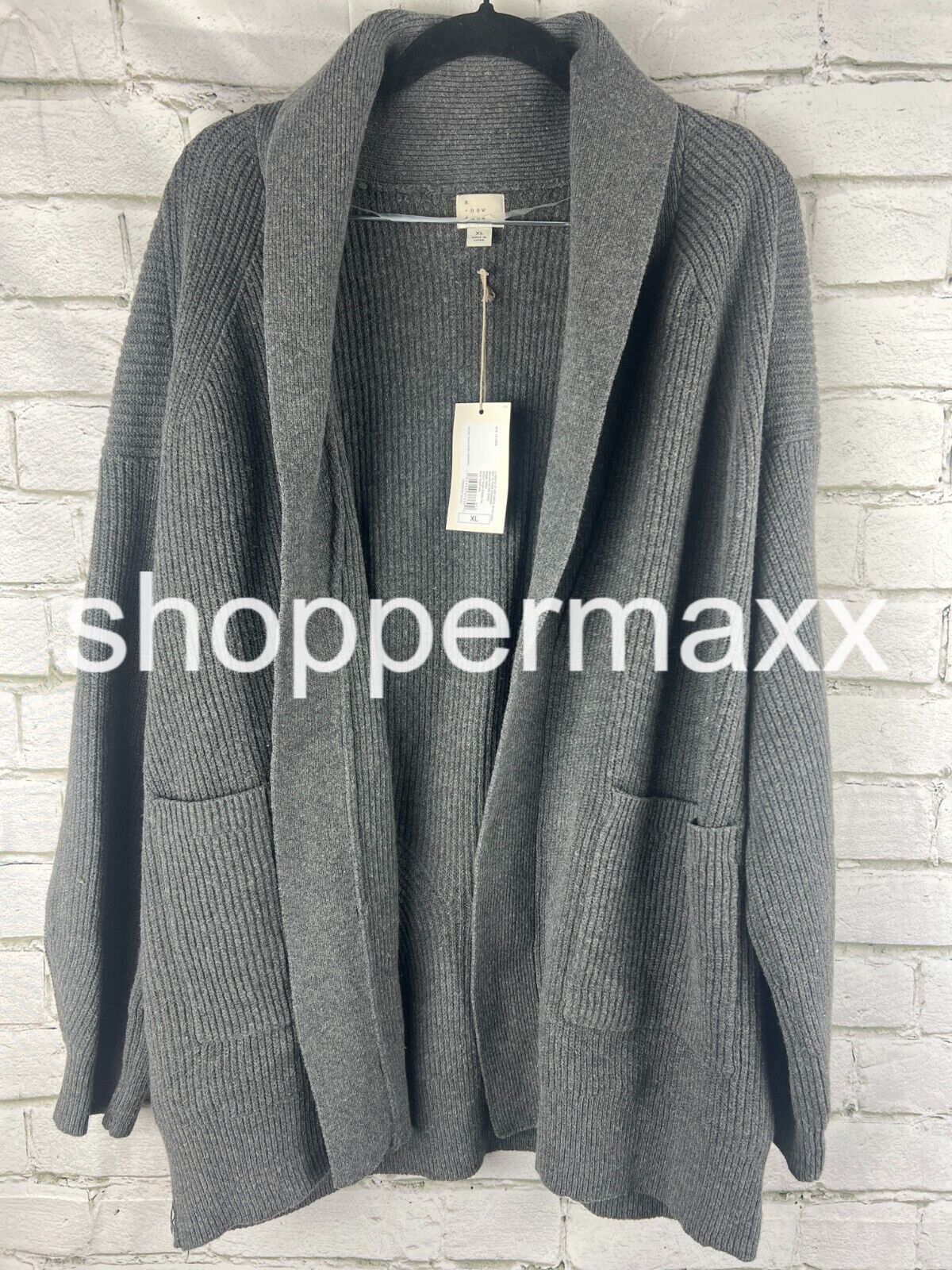 Women's Open Layering Cardigan - A New Day, Dark Gray, Size- XL