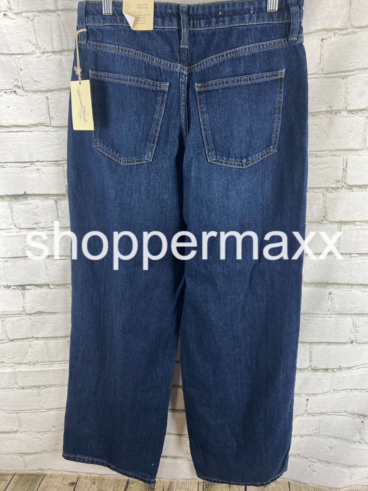 Women's High-Rise Wide Leg Jeans - Universal Thread, Dark Wash, Size- 8