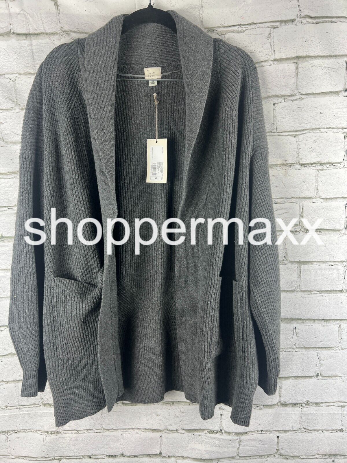Women's Open Layering Cardigan - A New Day, Dark Gray, Size- XL