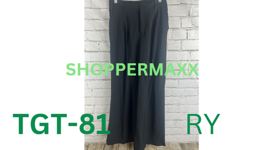 Women's High-Rise Wide Leg Pants - A New Day, Color- Black, Size- 14