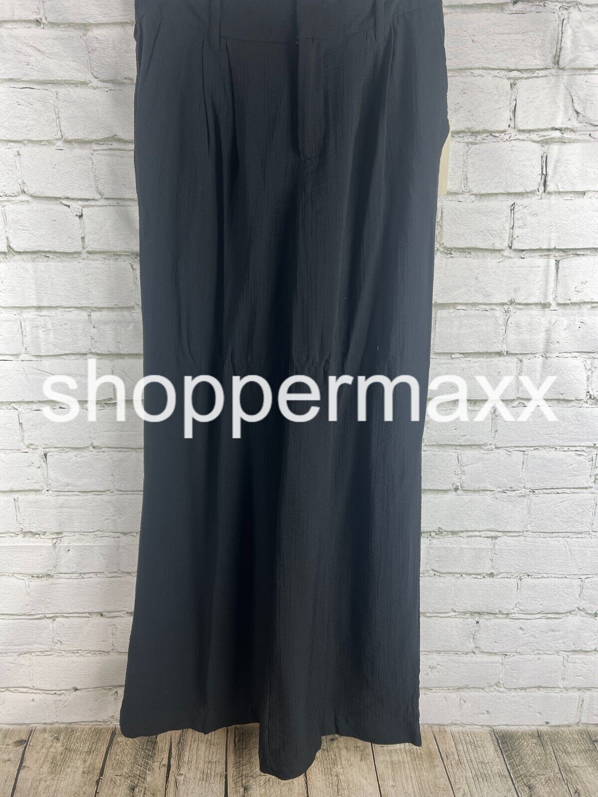 Women's High-Rise Wide Leg Pants - A New Day, Color- Black, Size- 14