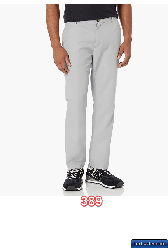 Essentials Men's Slim-Fit Flat-Front Dress Pant, Light Grey, 32W x 34L