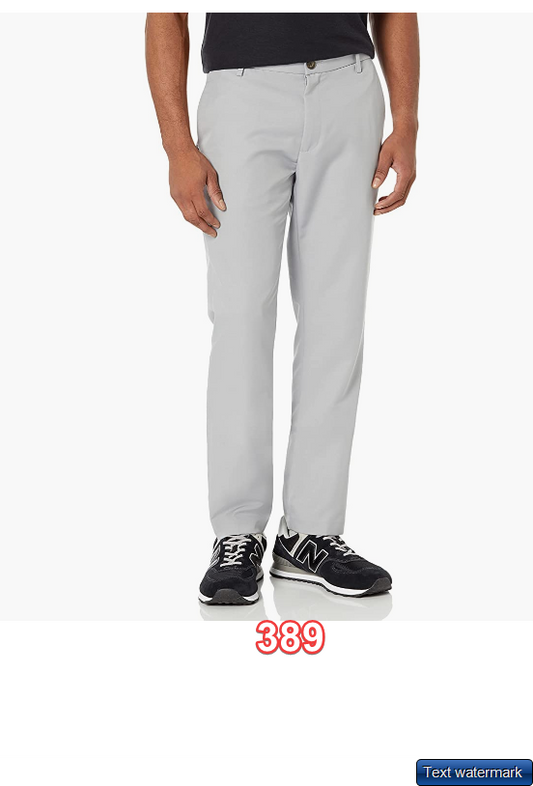 Essentials Men's Slim-Fit Flat-Front Dress Pant, Light Grey, 32W x 34L
