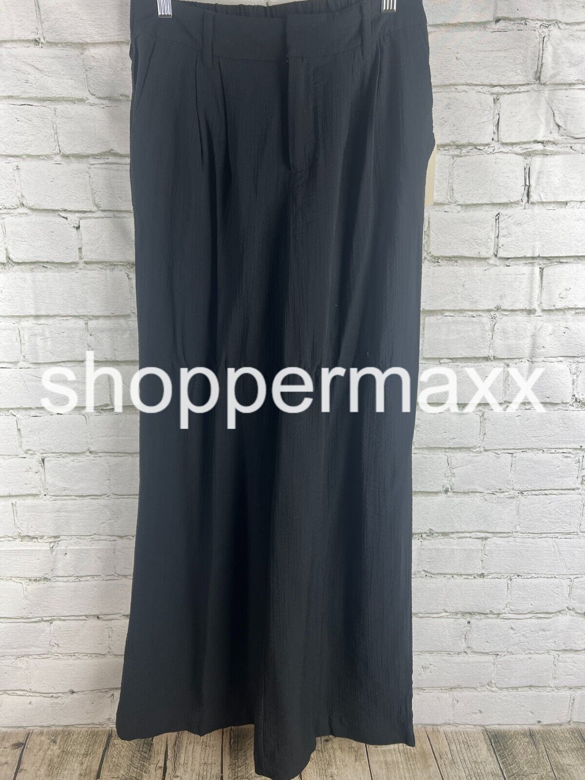Women's High-Rise Wide Leg Pants - A New Day, Color- Black, Size- 14