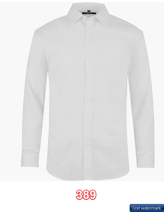 CILIVIO Men's Regular Fit Dress Shirt Long Sleeve Non-Iron Work Casual Shirt Men