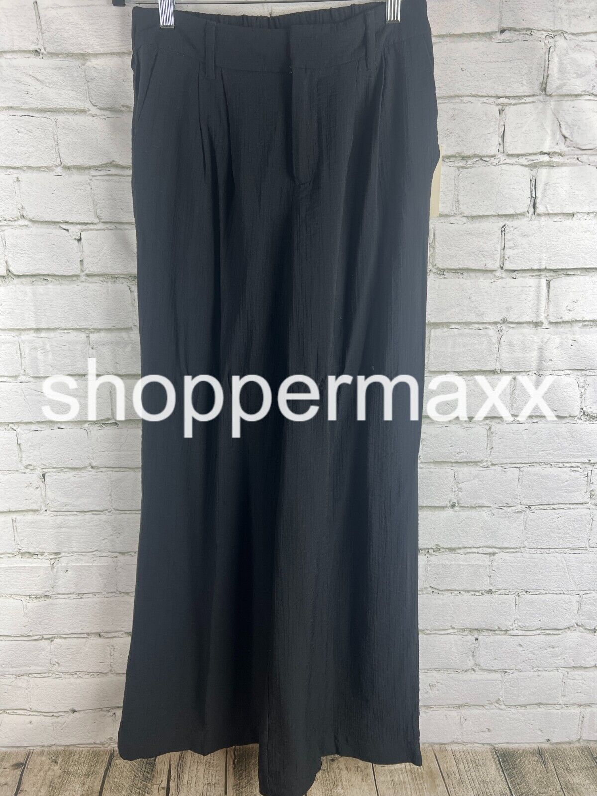 Women's High-Rise Wide Leg Pants - A New Day, Color- Black, Size- 14