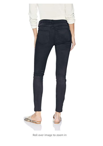 Daily Ritual Women's Stretch Sateen Skinny-Fit Pant, navy, 10