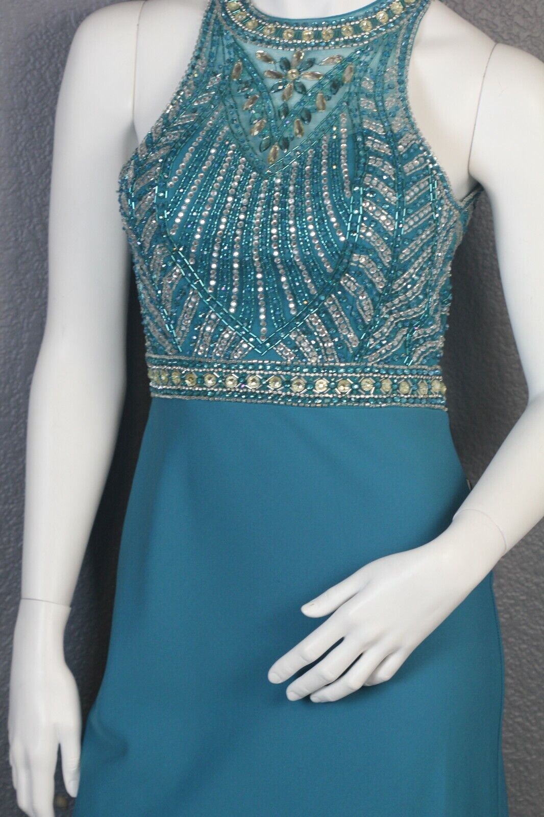 Bicici Coty Evening Bridal Pageant Prom Formal Dress Teal S PS15037