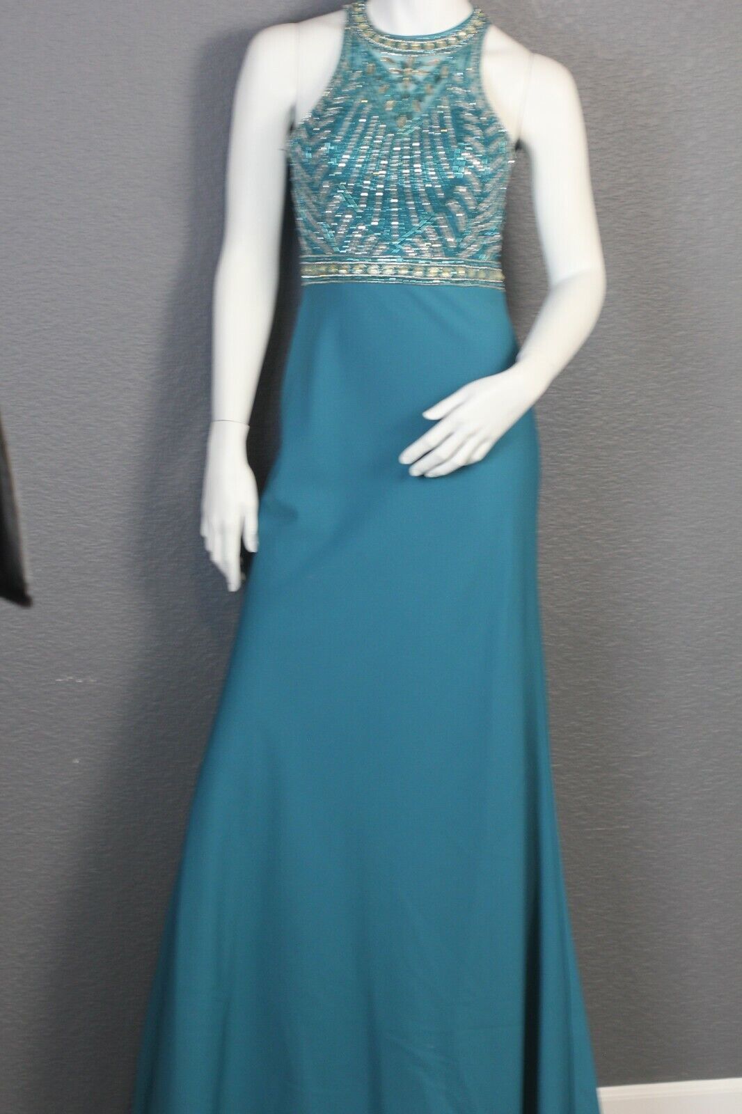 Bicici Coty Evening Bridal Pageant Prom Formal Dress Teal S PS15037