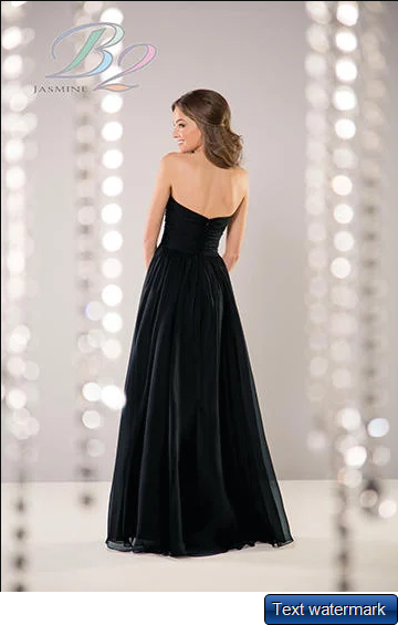 B2 BRIDESMAIDS BY JASMINE B163057 Black Size 12