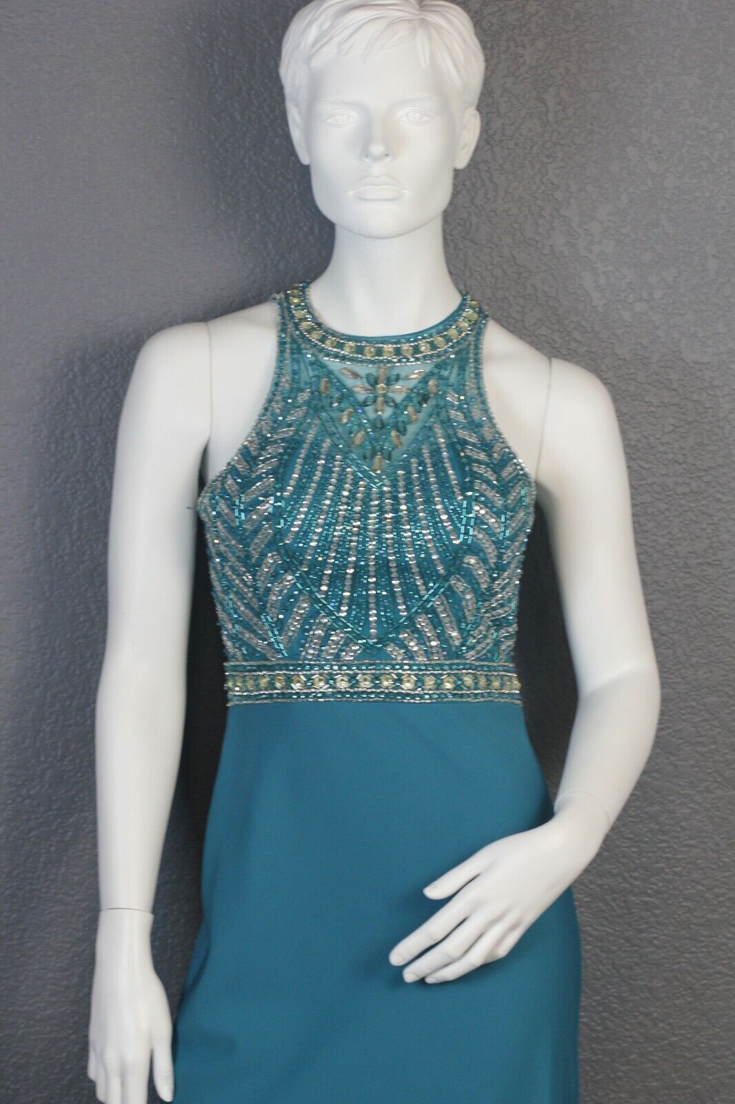 Bicici Coty Evening Bridal Pageant Prom Formal Dress Teal S PS15037