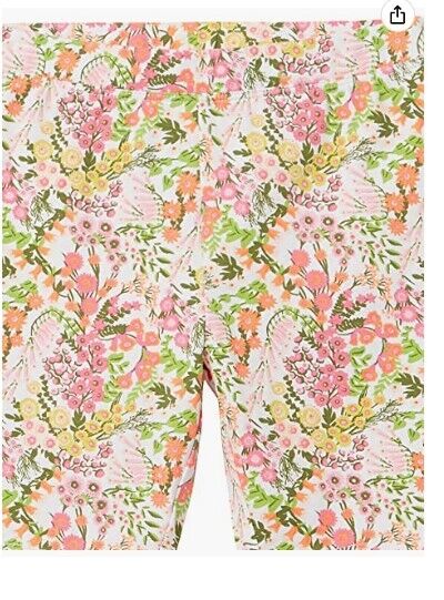 Essentials Girls' Cart-Wheel Short, Pack of 4, Floral/Rainbow, Large