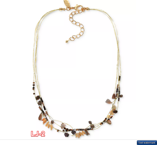 STYLE & CO Beaded Boho Multi-Strand Necklace, 18" + 3" extender
