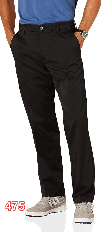 Amazon Essentials Men's Classic-Fit Stretch Golf Pant Black 30Wx30L