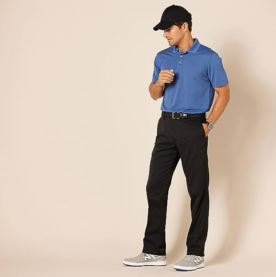 Amazon Essentials Men's Classic-Fit Stretch Golf Pant Black 30Wx30L