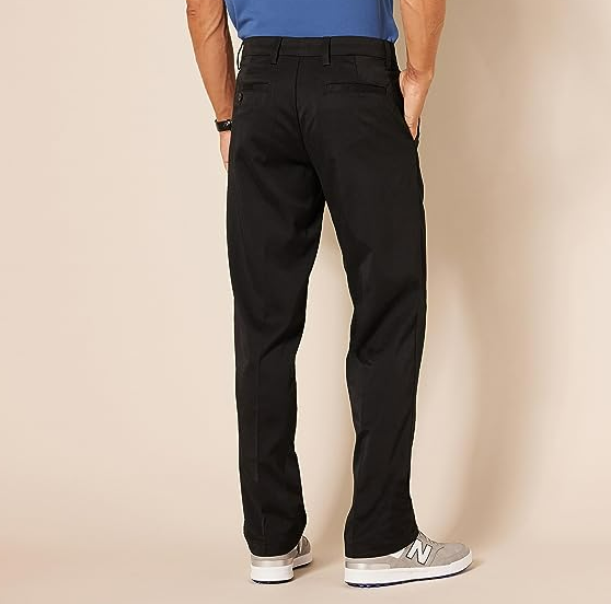 Amazon Essentials Men's Classic-Fit Stretch Golf Pant Black 30Wx30L